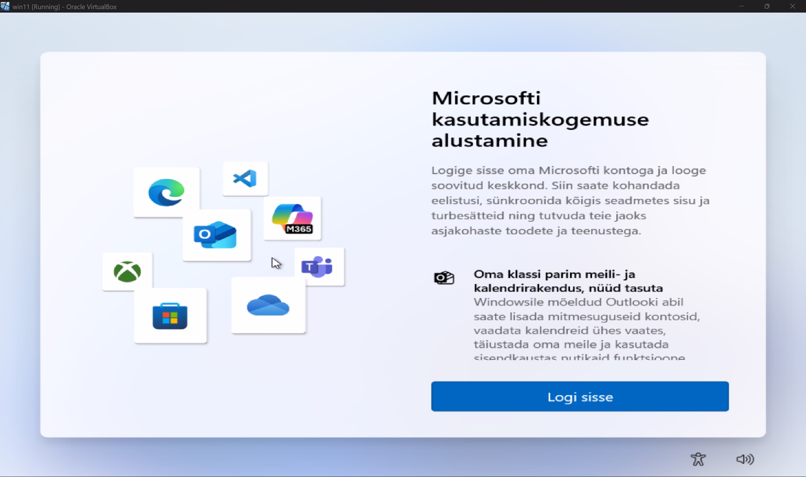 Windows 11 esimene seadistus logi sisse online